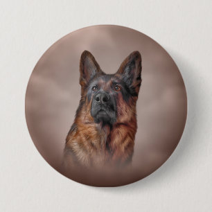 German Shepherd Ronde Button 7,6 Cm