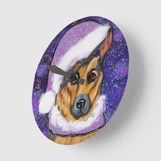 GERMAN SHEPHERD RONDE KLOK (Hoek)