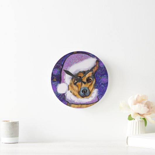 GERMAN SHEPHERD RONDE KLOK (Huis)