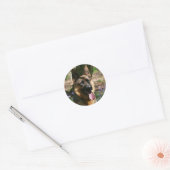 German Shepherd Ronde Sticker (Envelop)