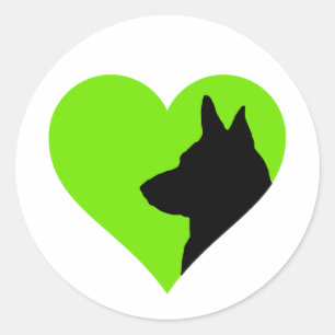 German Shepherd Ronde Sticker
