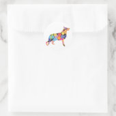 German Shepherd Ronde Sticker (Tas)