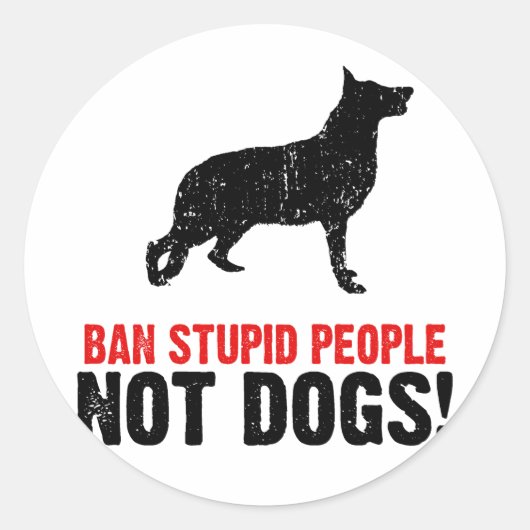 German Shepherd Ronde Sticker (Voorkant)