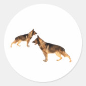 German shepherd Round Sticker (Voorkant)