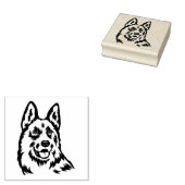 German Shepherd Rubberstempel (Gestempeld)