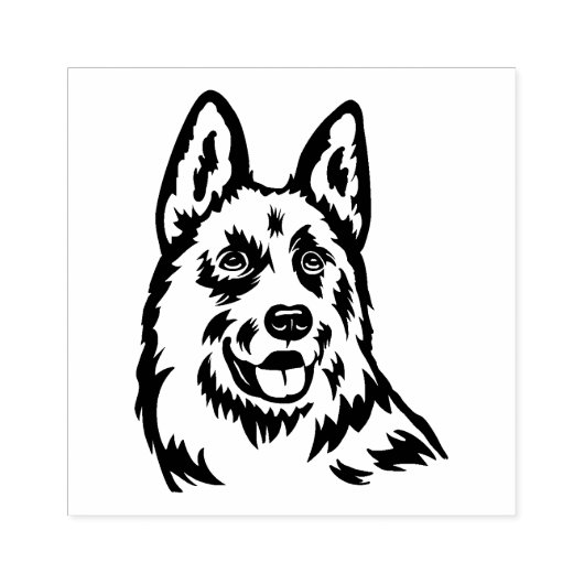 German Shepherd Rubberstempel (Afrduk)