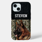 German Shepherd Rugged Camo Name Cool Dog Anima Case-Mate iPhone Case (Achterkant)