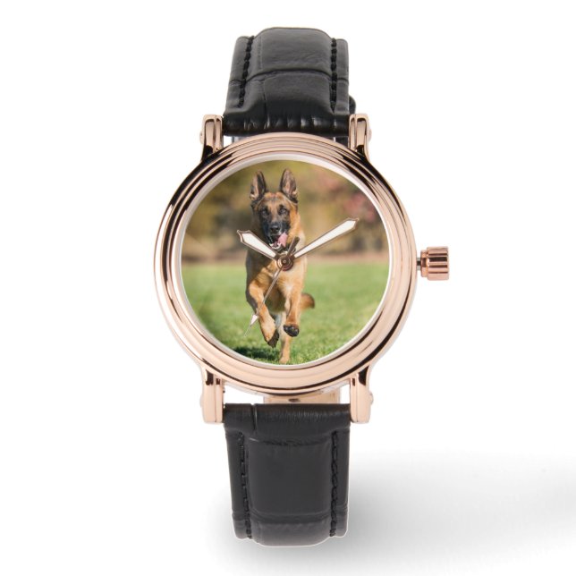 German Shepherd Running Horloge (Voorkant)