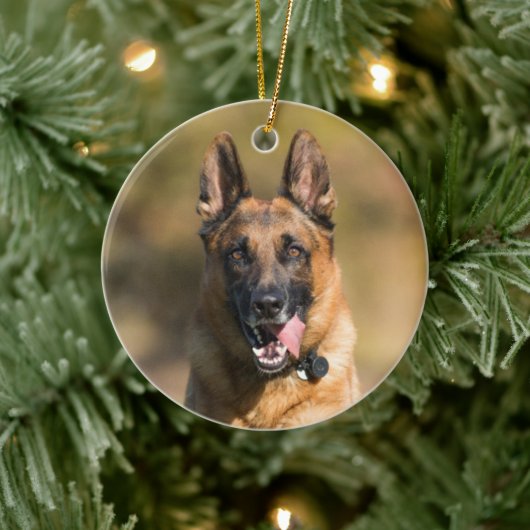 German Shepherd Running Keramisch Ornament (Boom)