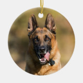German Shepherd Running Keramisch Ornament (Voorkant)