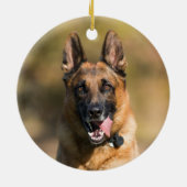 German Shepherd Running Keramisch Ornament (Achterkant)