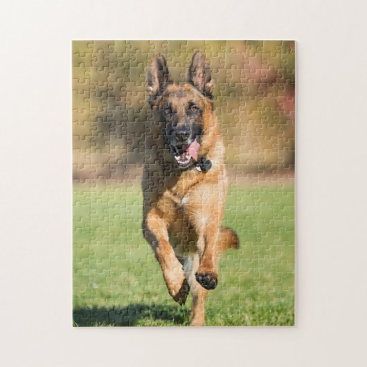 German Shepherd Running Legpuzzel (Verticaal)