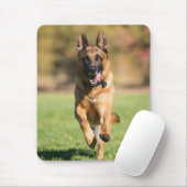 German Shepherd Running Muismat (Met muis)