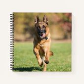 German Shepherd Running Notitieboek (Voorkant)