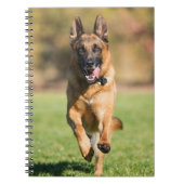 German Shepherd Running Notitieboek (Voorkant)