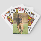 German Shepherd Running Pokerkaarten (Achterkant)