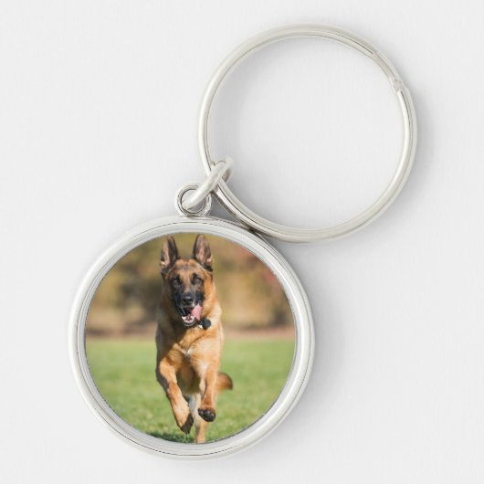 German Shepherd Running Sleutelhanger (Voorkant)