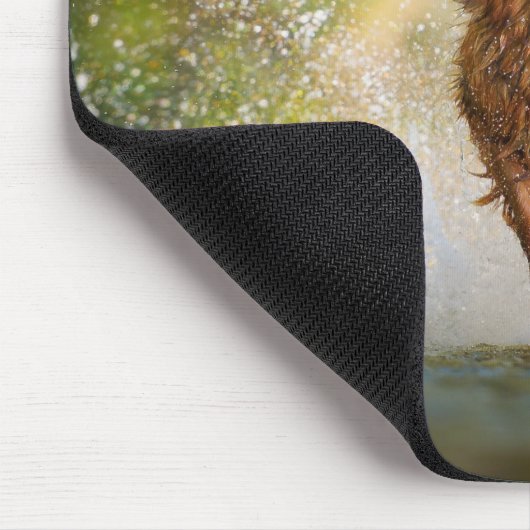 German Shepherd Running with Stick Muismat (Hoek)