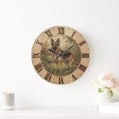 German Shepherd - Rustic Dog Decor Grote Klok (Huis)