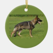 German Shepherd Sable Full Keramisch Ornament (Voorkant)