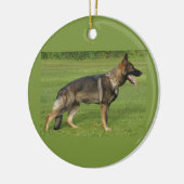 German Shepherd Sable Full Keramisch Ornament (Links)