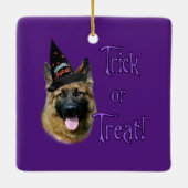 German Shepherd (sable) Trick Keramisch Ornament (Achterkant)