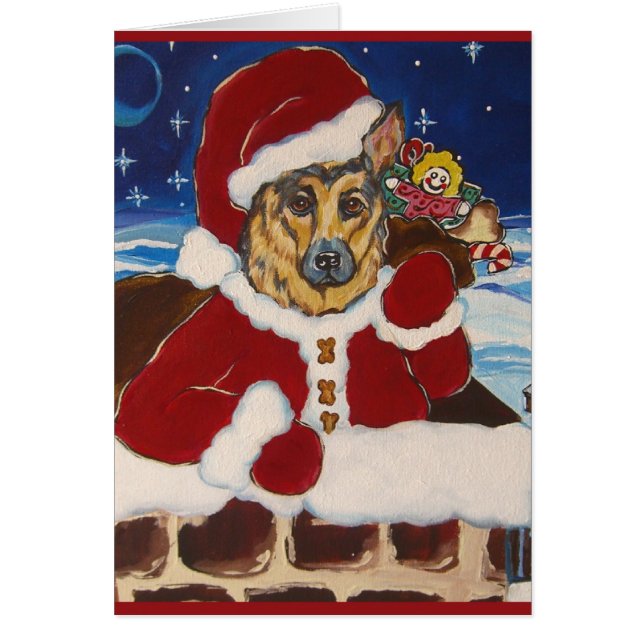 German Shepherd Santa (Voorkant)