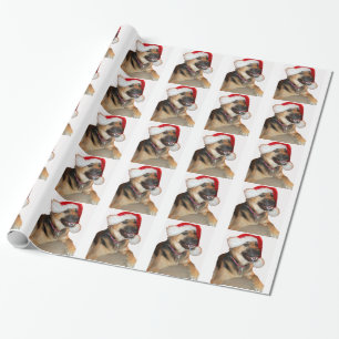 German Shepherd Santa Cadeaupapier