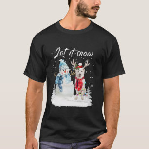 German Shepherd Santa Dog Kerstmis Snowman Xmas P T-shirt