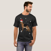 German Shepherd Santa Ha Christmas Dog T-shirt (Voorkant volledig)