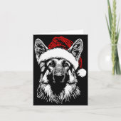 German Shepherd Santa Hat Christmas Xmas Pajama Wo Kaart (Voorkant)