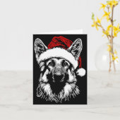 German Shepherd Santa Hat Christmas Xmas Pajama Wo Kaart (Gele Bloem)