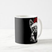 German Shepherd Santa Hat Christmas Xmas Pajama Wo Koffiemok (Voorkant rechts)