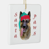 German Shepherd Santa Paws Keramisch Ornament (Rechts)