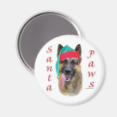 German Shepherd Santa Paws Magneet (Voorkant / Achterkant)