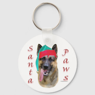 German Shepherd Santa Paws Sleutelhanger