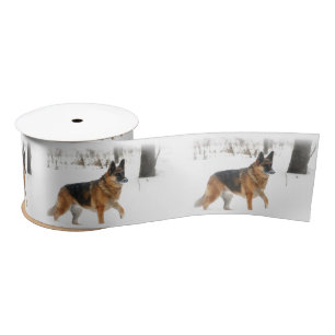 German Shepherd Satin Ribbon Satijnen Lint