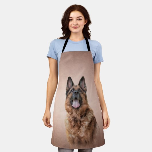 German Shepherd Schort (Gedragen)