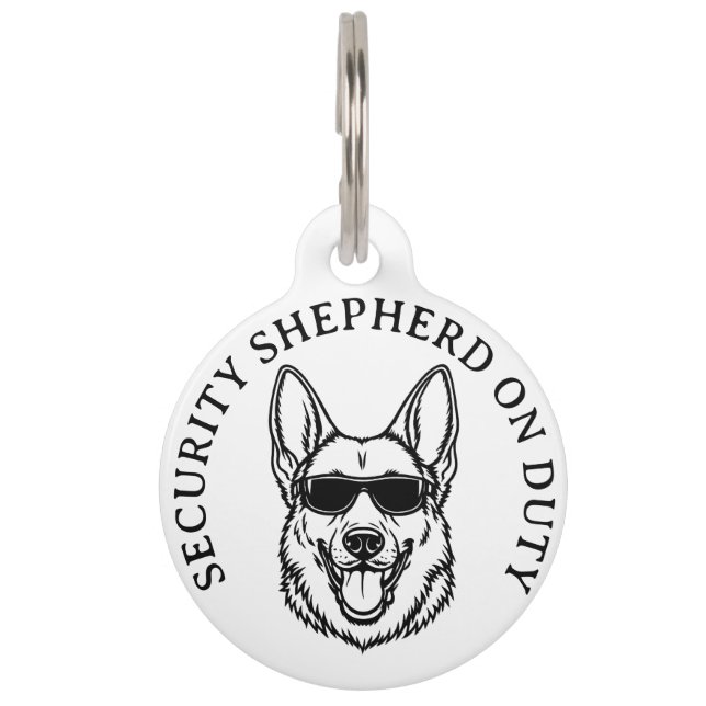 German Shepherd Security ID Tag Huisdierpenning (Voorkant)