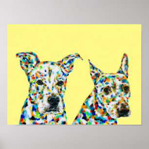 German Shepherd Shar pei and Pitbull Lab Mix Poster