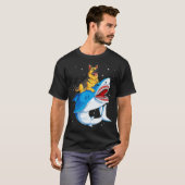 German Shepherd Shark T shirt Kinder Mannen Space (Voorkant volledig)