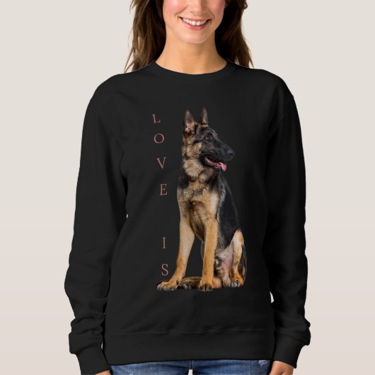 German Shepherd Shepard Dog Mam Dad Love Pet 1 Trui (Voorkant)