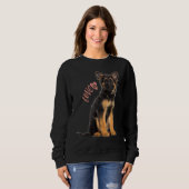 German Shepherd Shepard Dog Mam Dad Love Pet 4 Trui (Voorkant volledig)