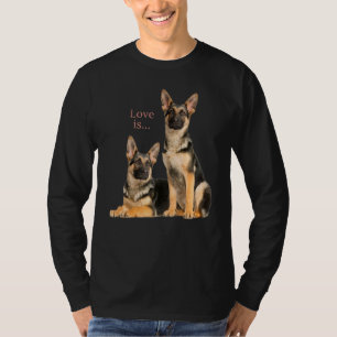 German Shepherd Shepard Dog mam Dad Love Pet 8 T-shirt