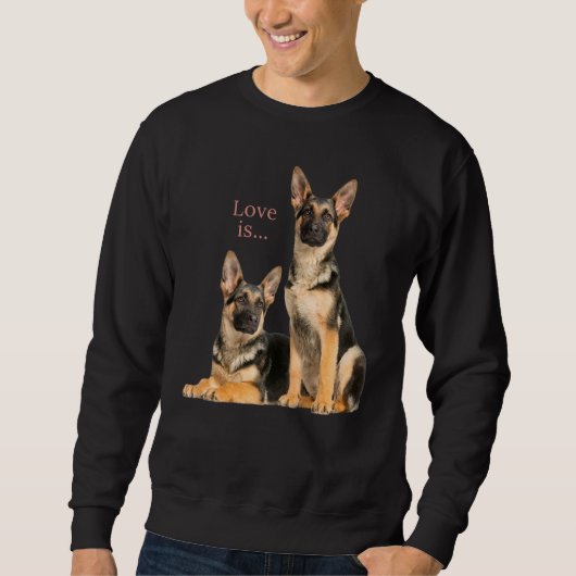 German Shepherd Shepard Dog mam Dad Love Pet 8 Trui (Voorkant)