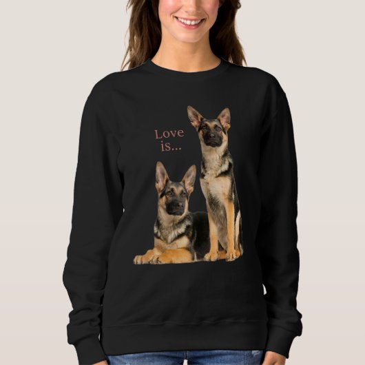 German Shepherd Shepard Dog mam Dad Love Pet 8 Trui (Voorkant)