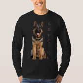 German Shepherd Shepard Dog mam Dad Love Pet Puppy T-shirt (Voorkant)
