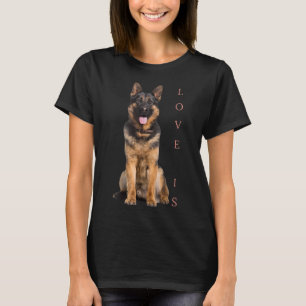 German Shepherd Shepard Dog mam Dad Love Pet Puppy T-shirt