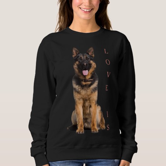 German Shepherd Shepard Dog mam Dad Love Pet Puppy Trui (Voorkant)
