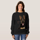German Shepherd Shepard Dog Mam Dad Love Pet Trui (Voorkant volledig)